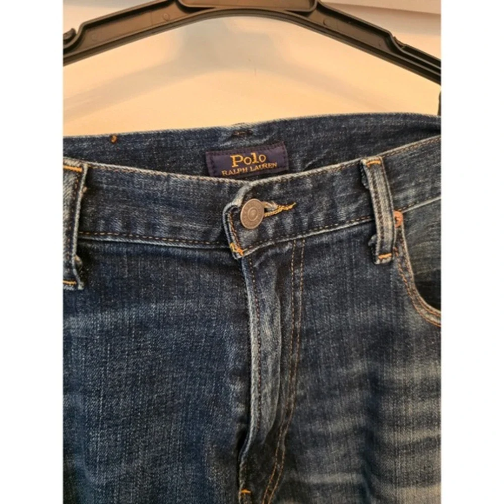 Polo Ralph Lauren Mens Classic Fit Blue‎ Denim Jeans Medium Wash 36x32